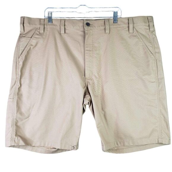 Carhartt Cargo Shorts Mens Size 46 Heavy Canvas Cotton Relaxed Khaki Tan - Picture 2 of 10